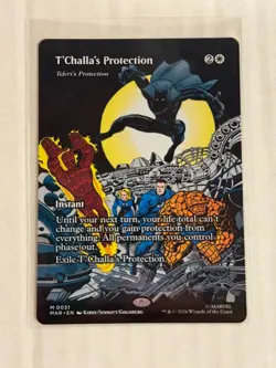 T'Challa's Protection (Teferis Protection) NM BORDERLESS MTG! Marvel Super Hero - Image 1