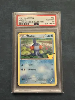2021 Pokemon Mcdonald's Collection 25th Anniversary PSA 10 Non Holo Mudkip #19 - Image 1