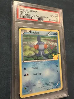 2021 Pokemon Mcdonald's Collection 25th Anniversary PSA 10 Non Holo Mudkip #19 - Image 3