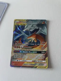 Pokemon TCG Holo Ultra Rare Full Art Tag Team Reshiram And Charizard - Image 2