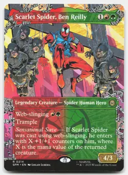 Scarlet Spider, Ben Reilly (Borderless) 214 SPM Magic: The Gathering R NM - Image 1