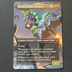 MTG Green Goblin, Nemesis (Borderless Foil) Marvel's Spider-Man 23 NM - Image 1