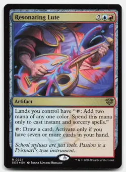 Resonating Lute 221 SOS Magic: The Gathering R Foil NM - Image 1