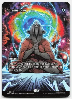 Brainstorm (Borderless) 4 PZA Magic: The Gathering M NM - Image 1