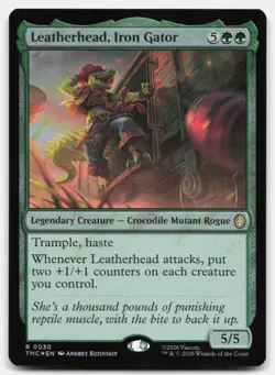 Leatherhead, Iron Gator (Surge Foil) 30 TMC Magic: The Gathering R Foil NM - Image 1
