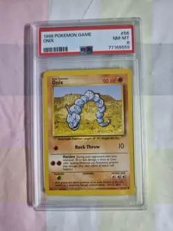 Onix #56/102 - PSA 8 - Pokemon TCG Base Set Unlimited - Image 1