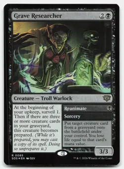 Grave Researcher 85 SOS Magic: The Gathering R Foil NM - Image 1