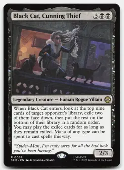 Black Cat, Cunning Thief 52 SPM Magic: The Gathering R Foil NM - Image 1