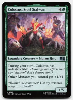 Colossus, Steel Stalwart 717 Commander: Marvel Super Heroes MTG Foil U NM - Image 1