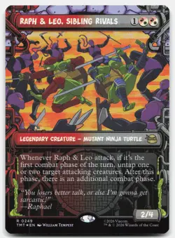 Raph & Leo, Sibling Rivals (Showcase) 249 TMT Magic: The Gathering R Foil NM - Image 1