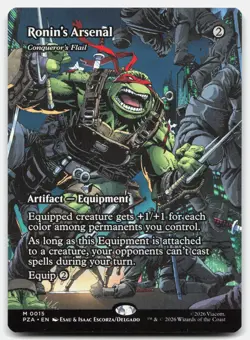 Ronin's Arsenal - Conqueror's Flail (Borderless) 15 PZA Magic The Gathering M NM - Image 1