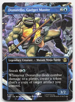 Donatello, Gadget Master (Borderless) 212 TMT Magic: The Gathering R NM - Image 1