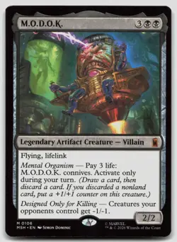 M.O.D.O.K. 106 Marvel Super Heroes Magic: The Gathering Mythic NM - Image 1
