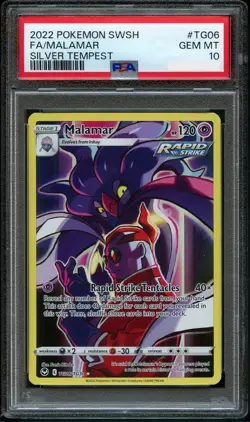 Pokemon Silver Tempest Malamar TG06 PSA 10 - Image 1