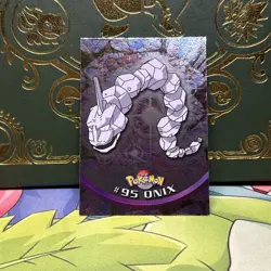 Pokemon Card - Onix #95 - Pokemon Topps Series 2 - Silver Foil - Blue Logo LP - Image 1