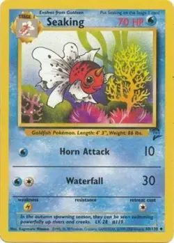 4x Moderately Played Seaking - 60/130 - Uncommon - Unlimited Edition Pokemon Bas - Image 1