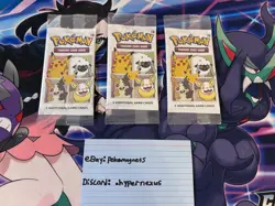 3x Pokemon Tcg 25th Anniversary Sealed General Mills Promo 3 Card Packs - Image 1