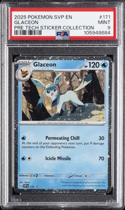 2025 POKEMON SVP EN-SV BLACK STAR PROMO #171 GLACEON PSA 9 - Image 1