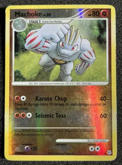 MACHOKE Pokemon 53/130 Diamond & Pearl Reverse Holo HP - Image 1