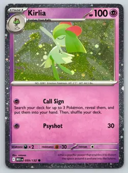 KIRLIA (COSMOS HOLO) 059/132 HOLO POKEMON NM SATOMA - Image 1