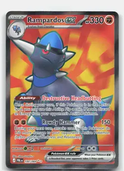 Rampardos ex 100/084 Ultra Rare Pitch Black Pokemon Holo Near Mint - Image 1