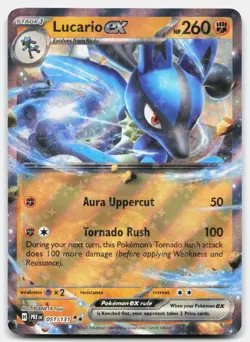 Lucario ex 051/131 SV: Prismatic Evolutions Pokemon TCG Double Rare Holo NM - Image 1