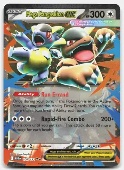 Mega Kangaskhan ex 104/132 ME01: Mega Evolution Pokemon TCG Double Rare Holo NM - Image 1