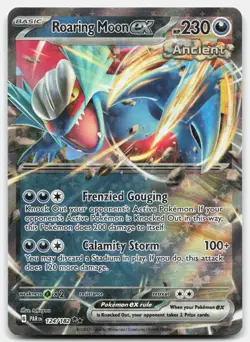 Roaring Moon ex 124/182 SV04: Paradox Rift Pokemon TCG Double Rare Holo NM - Image 1