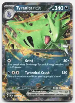 Tyranitar ex 064/131 SV: Prismatic Evolutions Pokemon TCG Double Rare Holo NM - Image 1