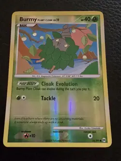 Burmy Plant Cloak 56/99 Common Arceus Pokemon Reverse Holo Lightly Played - Image 1