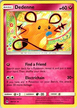 Dedenne 88/131 Uncommon Forbidden Light Pokemon Near Mint - Image 1