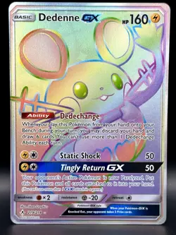 DEDENNE GX 219 - Secret Rare Holo Pokemon TCG Unbroken Bonds Sun & Moon - Image 1