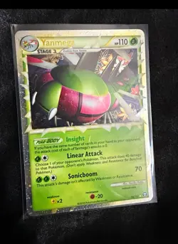 Pokemon TCG Triumphant Reverse Holo Yanmega 98/102 Sunflora 31/102 Damaged - Image 1