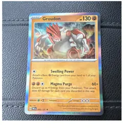 Pokemon Groudon 049/131 Sv: Prismatic Evolutions Rare Holo Basic HP130 - Image 1