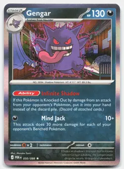 Gengar 050/088 POR Pokemon TCG Rare Holo NM - Image 1
