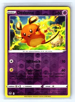 Dedenne 085/195 Uncommon Silver Tempest Pokemon Reverse Holo Near Mint - Image 1