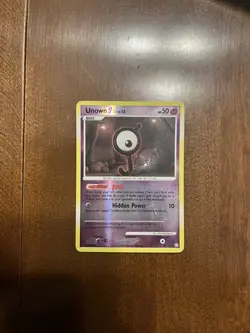 2008 Pokemon Unown J 76/146 Reverse Holo Legends Awakened DP - Image 1