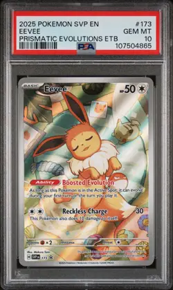Eevee Illustration Promo PSA 10 Pokemon Prismatic Evolutions SV173 - Image 1