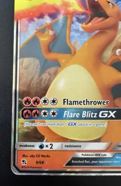 Pokemon Charizard GX 9/68 Hidden Fates Ultra Rare English MP - Image 5