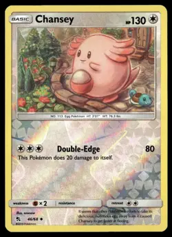 Chansey 46/68 Uncommon Hidden Fates Pokemon Reverse Holo NM/M - Image 1