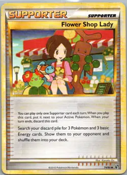 Pokemon TCG Flower Shop Lady 74/90 Undaunted MP - Image 1