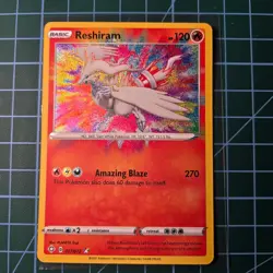 Reshiram 017/072 Shining Fates Amazing Rare Holo Pokemon Card NM - Image 1