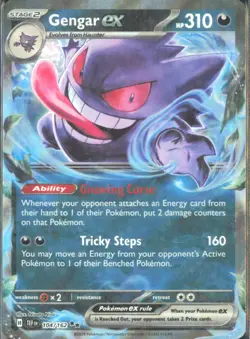 Pokemon TCG - Gengar ex - SV05: Temporal Forces 104/162 NM - Image 1