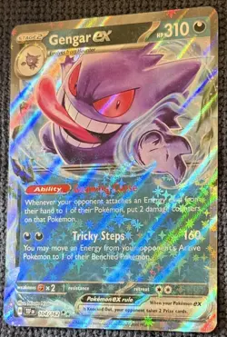 Gengar ex 104/162 Double Rare Temporal Forces Pokemon TCG NM - Image 2