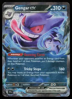 GENGAR EX 104/162 DOUBLE RARE TEMPORAL FORCES POKEMON NM - Image 1