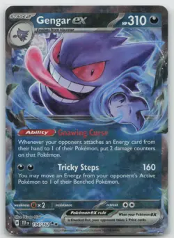 Pokemon - Gengar ex 104/162 Double Rare Holo - SV05: Temporal Forces - NM - Image 1