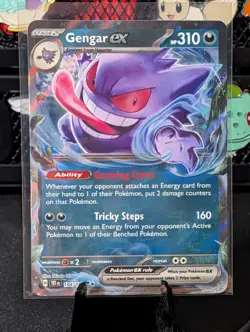 Gengar ex – 104/162 – Temporal Forces – Double Rare – NM Pokemon Card - Image 1