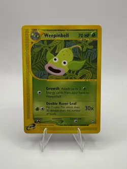 Weepinbell E Series Non-Holo 65/147 Aquapolis Pokemon Card NM Read Description - Image 1