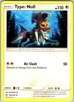 Type: Null 183/236 Uncommon Regular Card SM - Cosmic Eclipse Pokemon TCG NM - Image 1