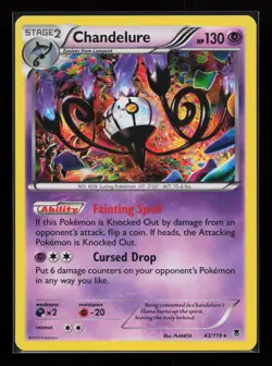 Chandelure 43/119 Holo Rare XY - Phantom Forces Pokemon Card - Image 1